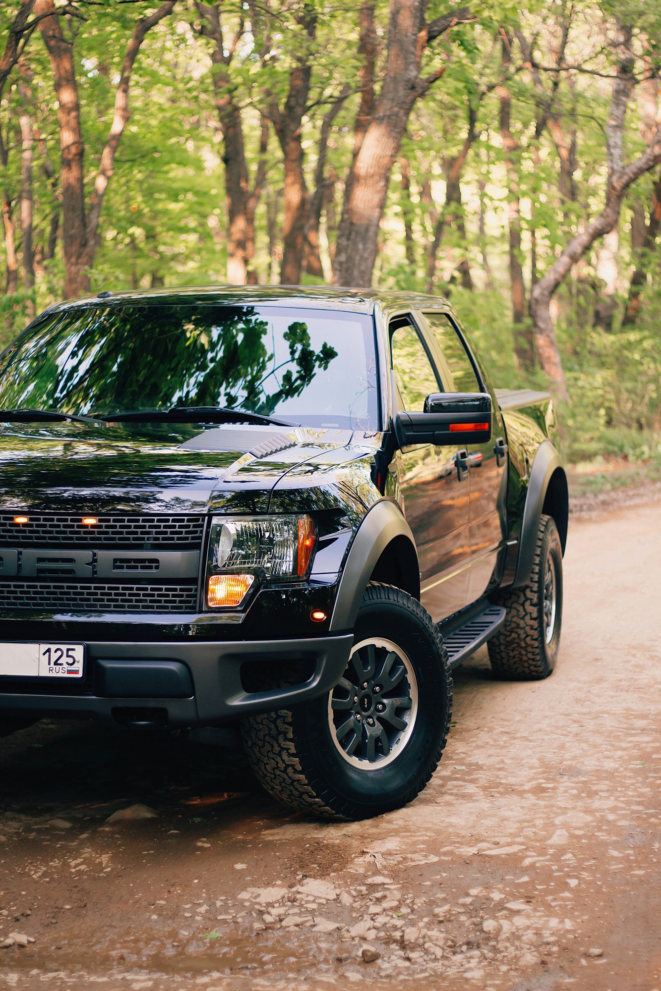 black-ford-suv-on-forest-during-daytime--mlSAA10MKg