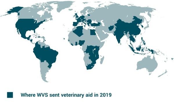 Where WVS sent veterinary aid in 2019