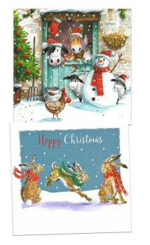 Hillside Animal Sanctuary have a number of Christmas cards, including these two which come in a pack of 10