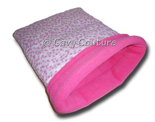 <!--001-->Large Luxury Cavy Cozy - Shooting Stars Polycotton with Cerise  f