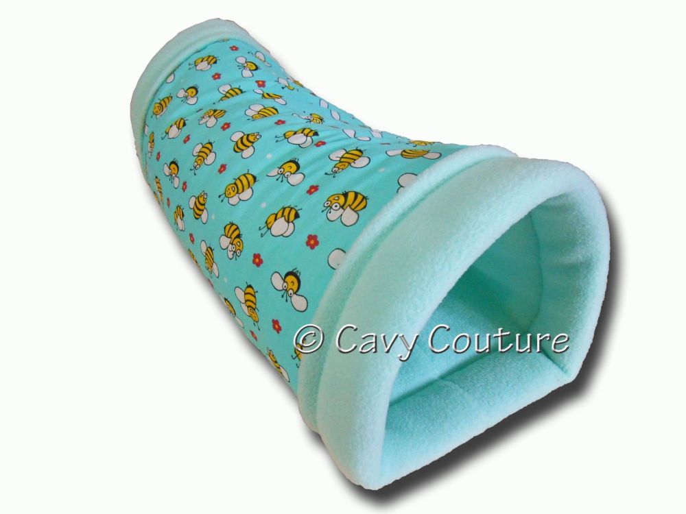 Medium Tunnel - Buzzy Bees Polycotton and Mint green  fleece