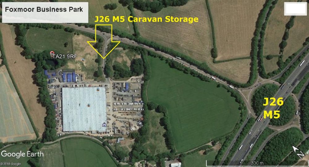 J26 M5 Caravan Storage - aerial view