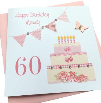 Birthday cake & bunting card