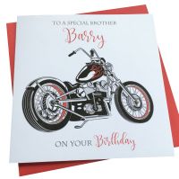 Motorbike Birthday Card (red)