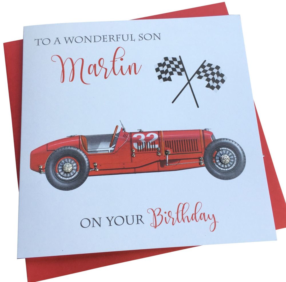 Racing Car Birthday Card