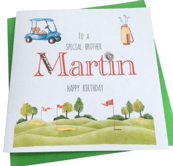 Golfing Theme Birthday Card