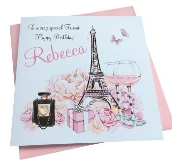 Paris theme birthday Card (2)