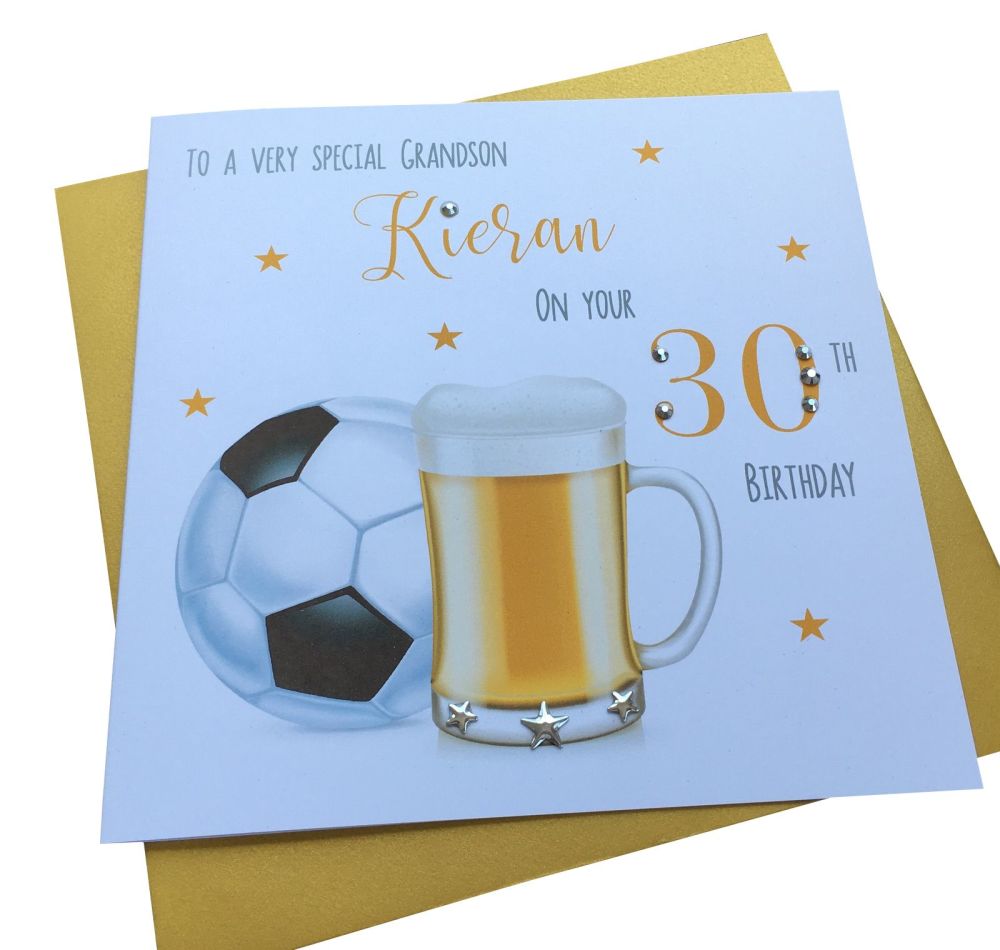 Beer and Football Birthday Card