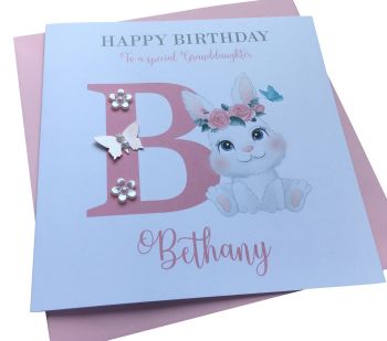 Bunny Letter Birthday Card