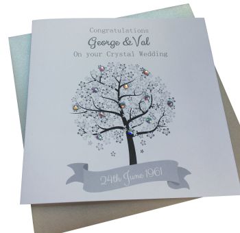 Crystal / 15th Wedding Anniversary Tree Card