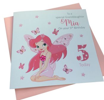 Pink Fairy Birthday Card 