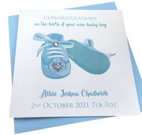 Blue Baby Shoes Card 