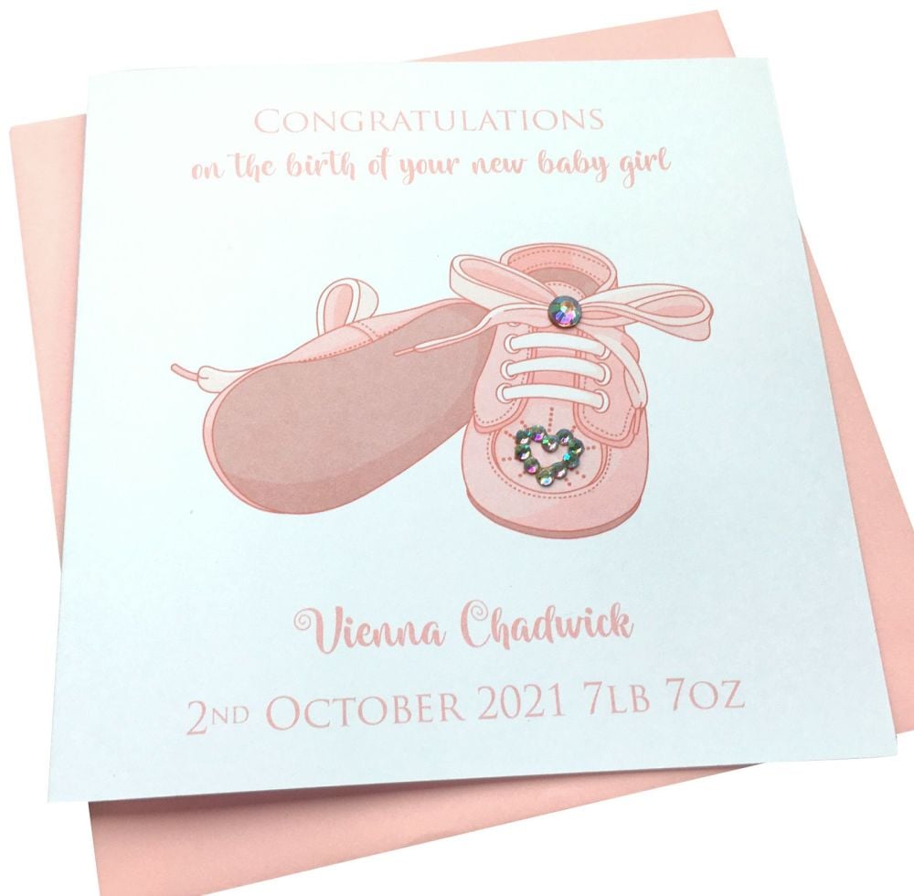Pink Baby Shoes Card 