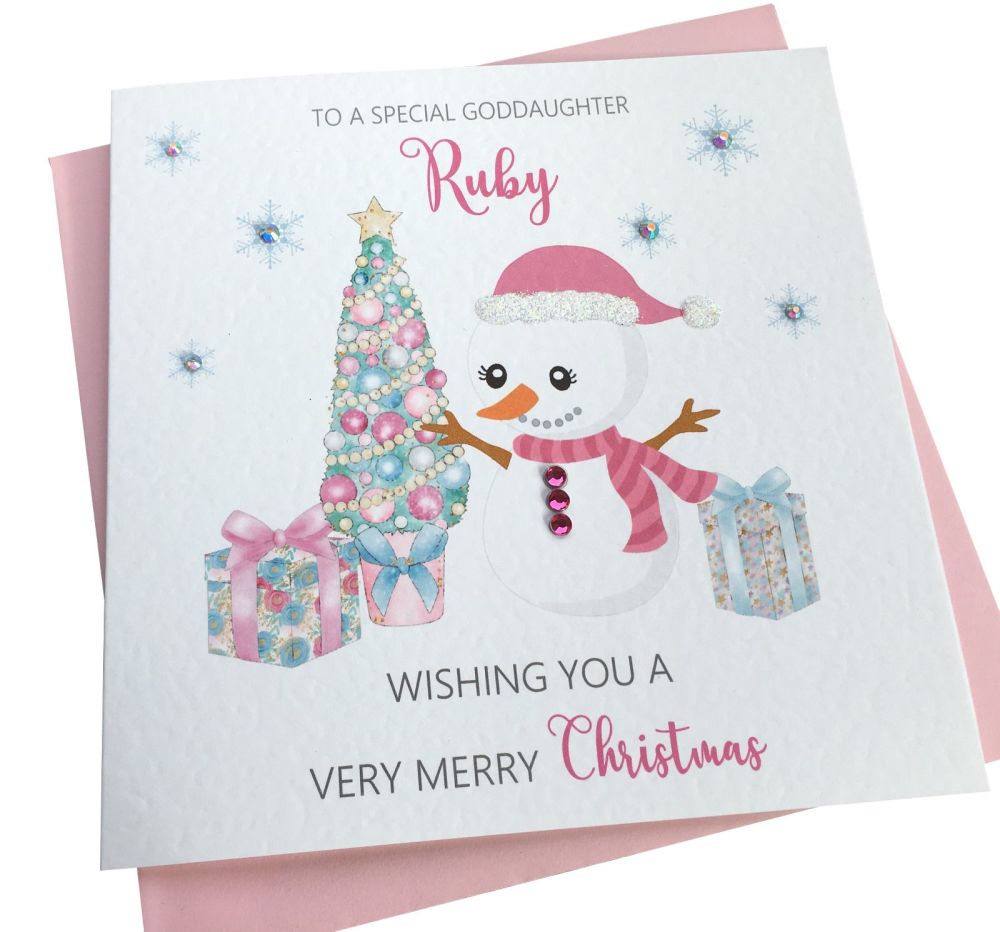  Christmas Snowman & Presents Card 