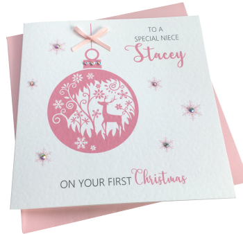 ' Pink Bauble ' Card