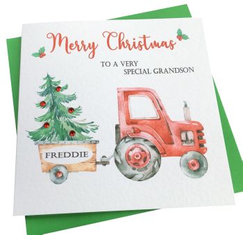  Christmas Tractor Card