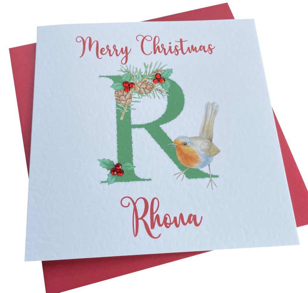  Christmas Name 'Letter'  Card