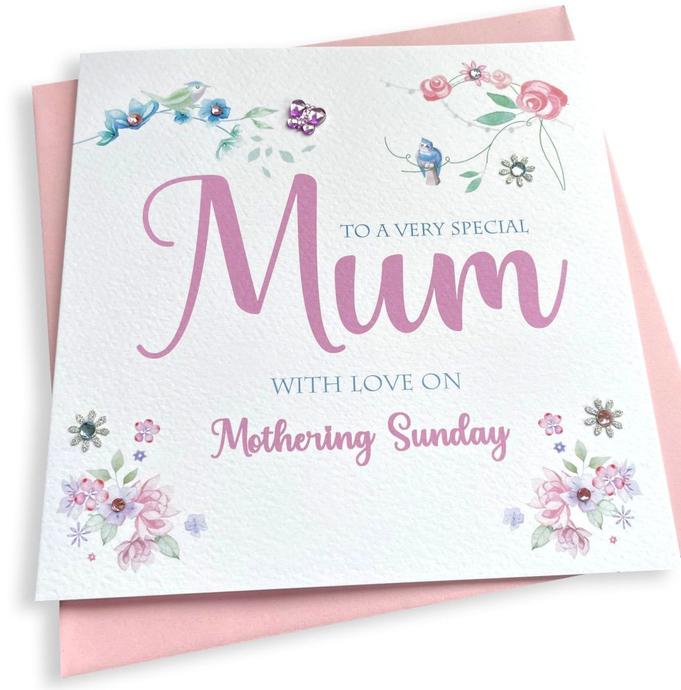 'Mum'  floral card