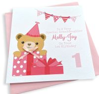 Teddy Birthday Card - Pink 