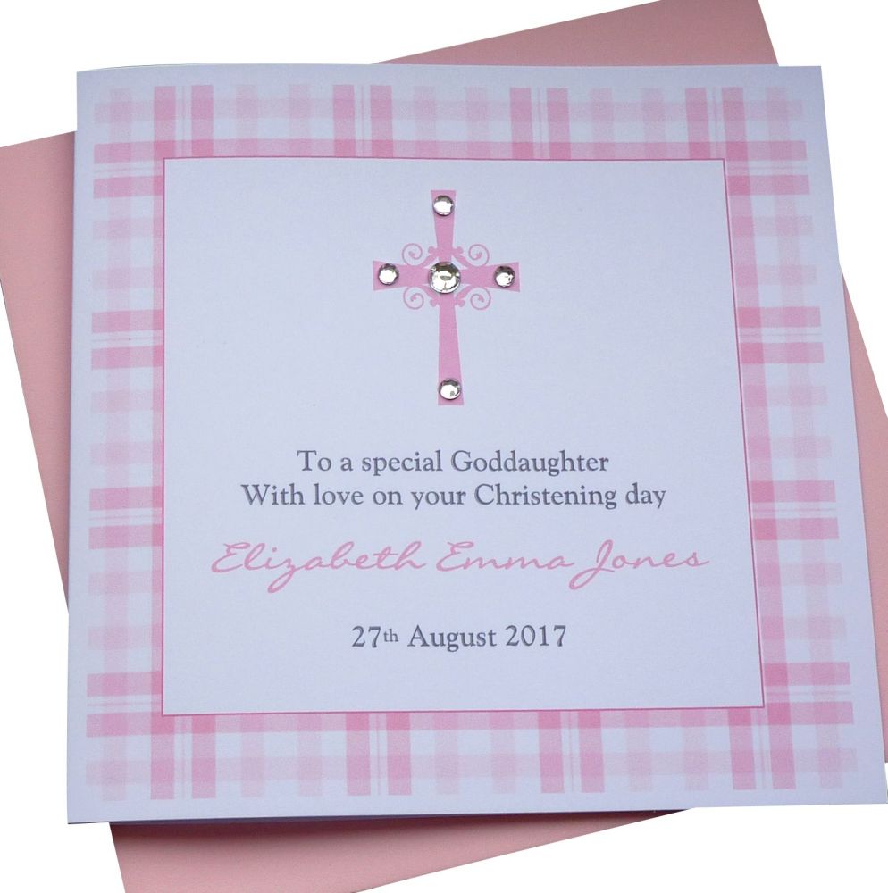 Pink Cross Design Card 