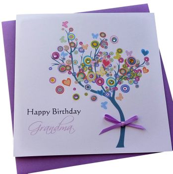 Multi-coloured Tree Birthday Card