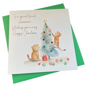 Christmas Tree Cats Card