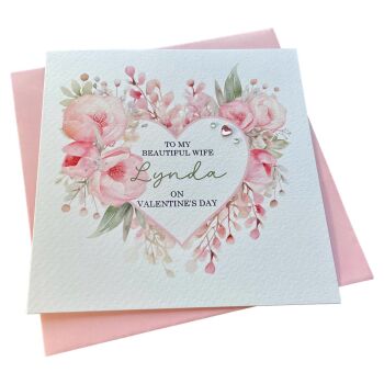 Floral Heart Valentine's card