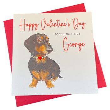 Sausage Dog Valentine's card