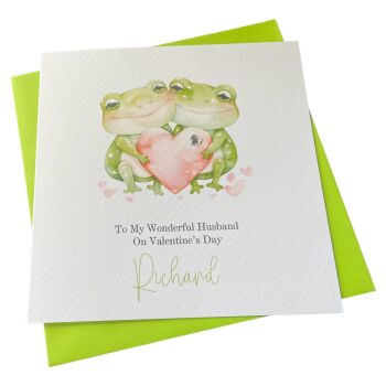 Froggy Valentine's card