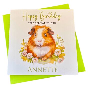 Birthday Guinea Pig  card