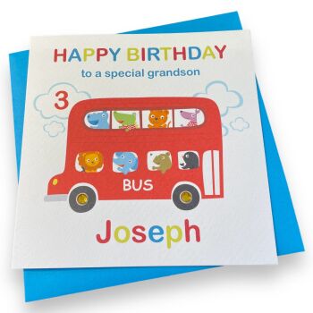 Bus Birthday Card
