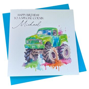 Monster Truck Birthday Card