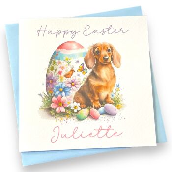 Dachshund Easter Card