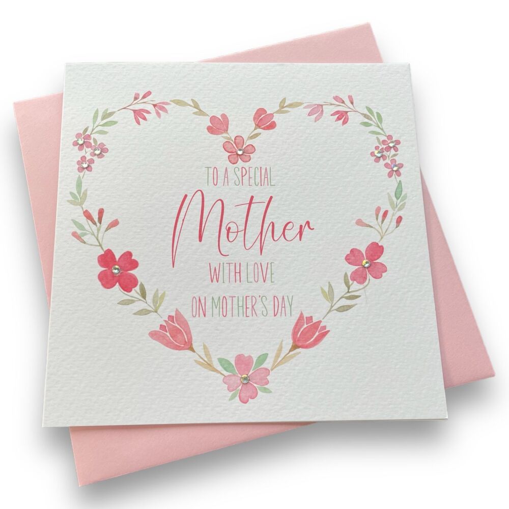 Mother's Day Forget Me Not Heart Card