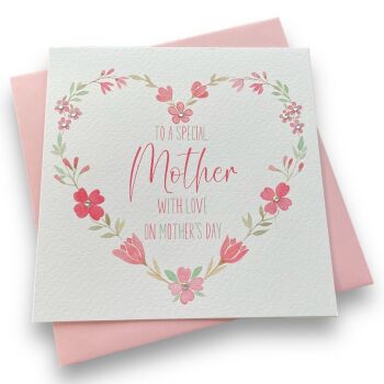 Mother's Day Flower Heart Card