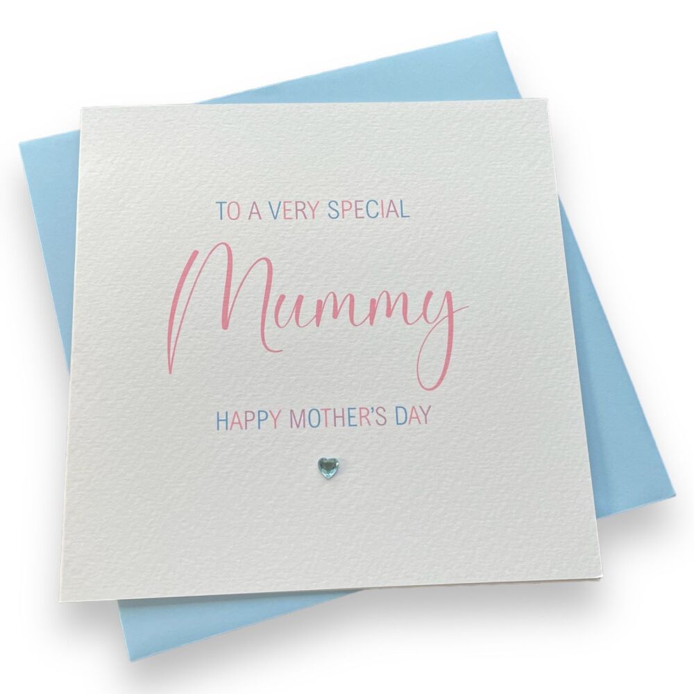 Mother's Day Forget Me Not Heart Card