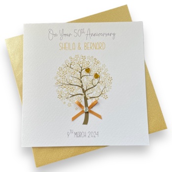 Golden Anniversary Tree Card