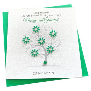 Emerald / 55th Wedding Anniversary Tree Card