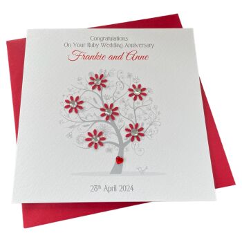 Ruby/ 40th Anniversary Tree Card