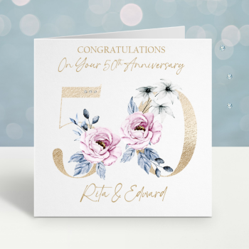 50th Wedding Anniversary Card
