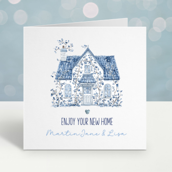 Blue New Home Card