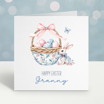 Easter Basket & Bunny Card