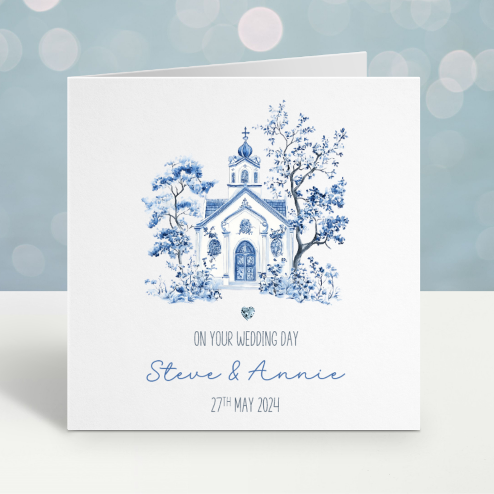 Champagne & Cake Wedding Card