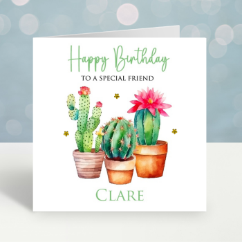 Cactus Birthday Card