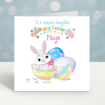 Easter Bunny & Eggs Card