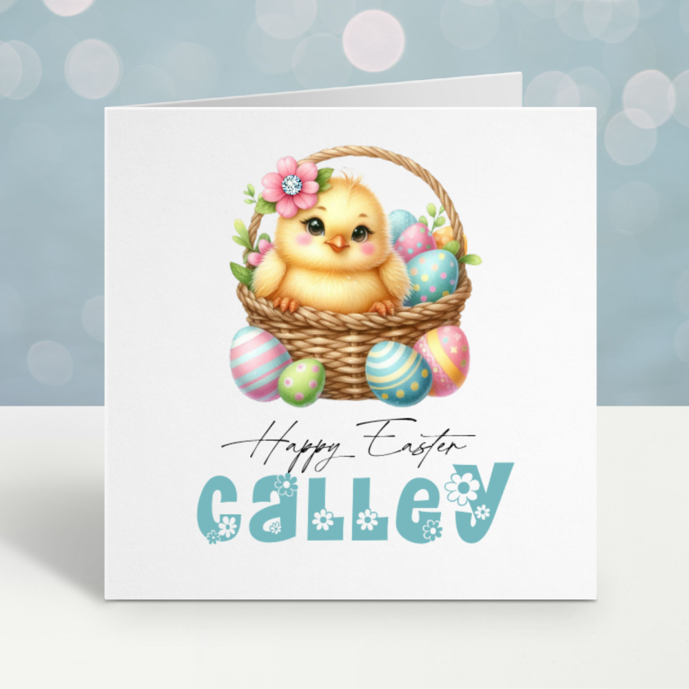 Easter Basket & Bunny Card