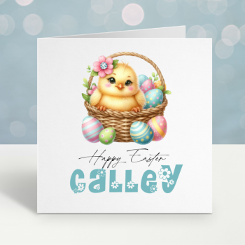 Easter Chick & Basket Card