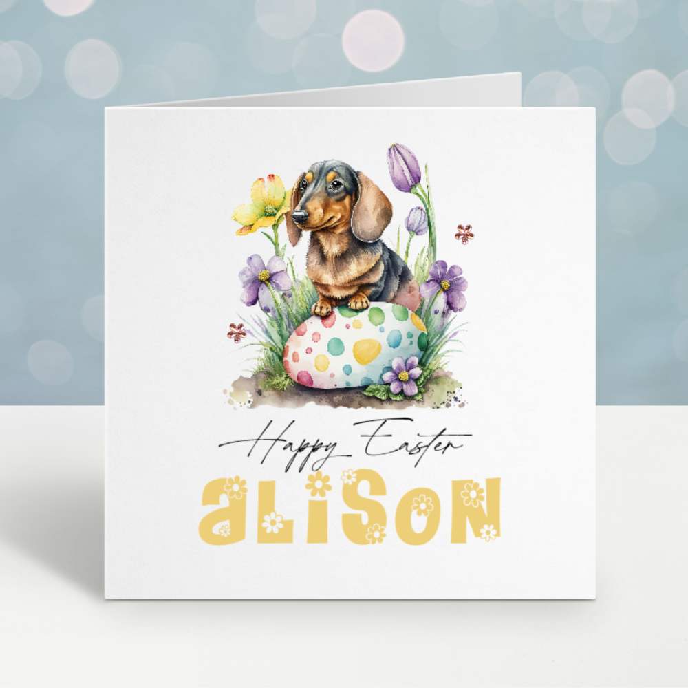 Easter Basket & Bunny Card