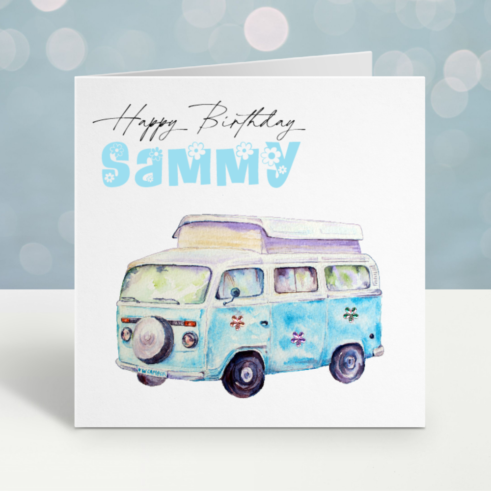 Vintage Blue Bird Birthday Card