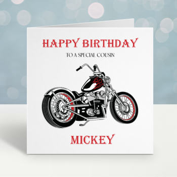 Motorbike Birthday Card